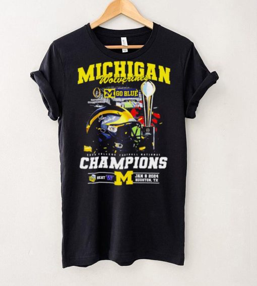 Michigan Wolverines go blue 2024 College football National Champions helmet logos hoodie, sweater, longsleeve, shirt v-neck, t-shirt