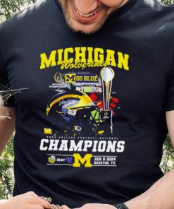 Michigan Wolverines go blue 2024 College football National Champions helmet logos hoodie, sweater, longsleeve, shirt v-neck, t-shirt