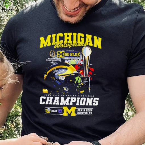 Michigan Wolverines go blue 2024 College football National Champions helmet logos hoodie, sweater, longsleeve, shirt v-neck, t-shirt