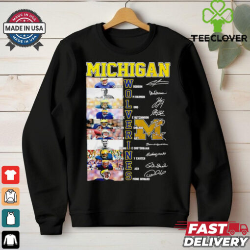 Michigan Wolverines name and signature player shirt