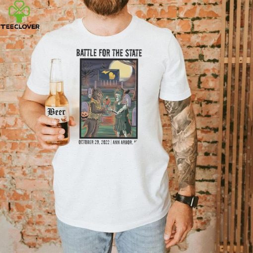 Michigan Wolverines vs Michigan State Spartans mascot battle for the State 2022 hoodie, sweater, longsleeve, shirt v-neck, t-shirt