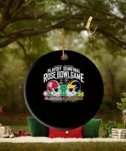 Michigan Wolverines vs. Alabama Crimson Tide College Football Playoff 2024 Rose Bowl Matchup Ornament