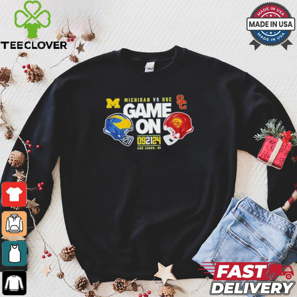 Michigan Wolverines vs. USC Match Up T Shirt Michigan Wolverines vs. USC Match Up T Shirt