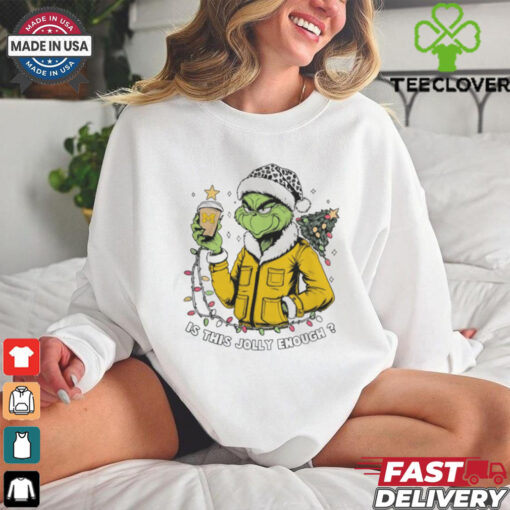 Michigan Wolverines x Santa Grinch Is This Jolly Enough Merry Christmas Shirt