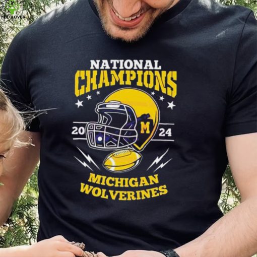 Michigan wolverines football helmet national champions 2024 tshirt