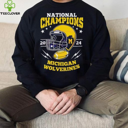 Michigan wolverines football helmet national champions 2024 tshirt