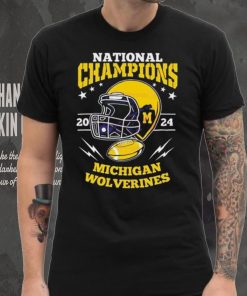 Michigan wolverines football helmet national champions 2024 tshirt