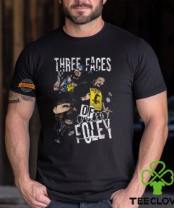 Mick Foley Three Faces Of Foley Black T shirt