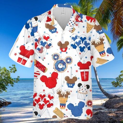 Mickey American Sweets 4th Of July Full Printing Hawaiian Shirt