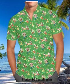 Mickey And Friends Christmas Celebration Disney Cartoon Graphics Inspired Full Printing Hawaiian Shirt