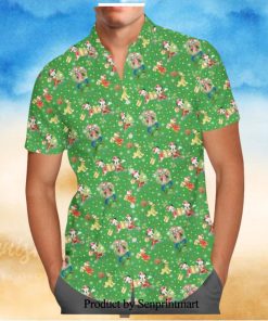 Mickey And Friends Christmas Celebration Disney Cartoon Graphics Inspired Full Printing Hawaiian Shirt