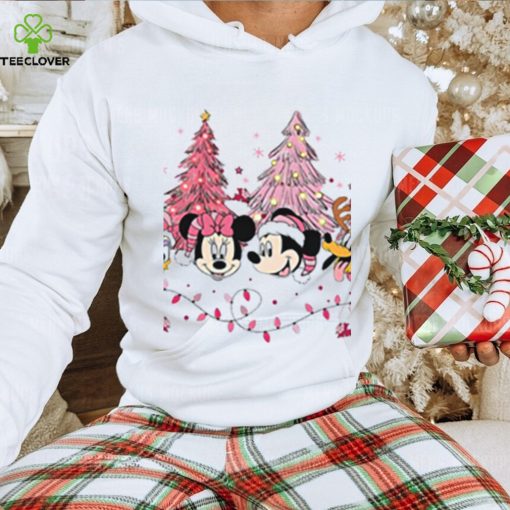 Mickey And Friends Christmas Trees Pink Thoodie, sweater, longsleeve, shirt v-neck, t-shirt