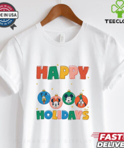 Mickey And Friends Happy Holidays Ornaments T Shirt
