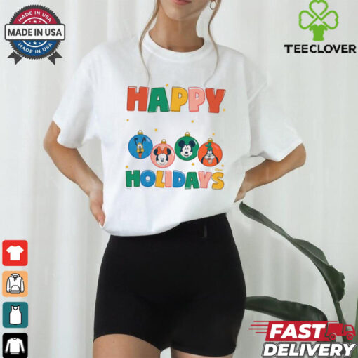 Mickey And Friends Happy Holidays Ornaments T Shirt
