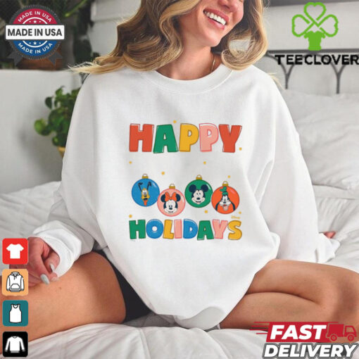 Mickey And Friends Happy Holidays Ornaments T Shirt