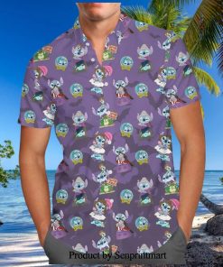 Mickey And Friends Hot Air Balloon Ride Disney Cartoon Graphics Inspired Full Printing Hawaiian Shirt