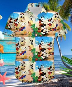 Mickey And Friends In Hawaii Disney Cartoon Graphics Full Printing Hawaiian Shirt