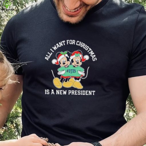 Mickey And Minnie Mouse All I Want For Christmas Is A New President T Shirt