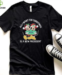 Mickey And Minnie Mouse All I Want For Christmas Is A New President T Shirt