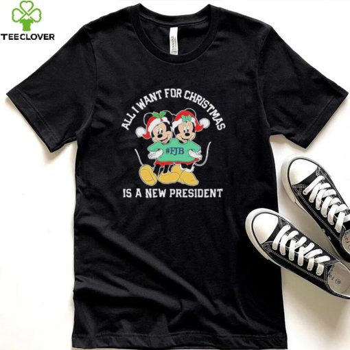 Mickey And Minnie Mouse All I Want For Christmas Is A New President T Shirt