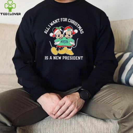 Mickey And Minnie Mouse All I Want For Christmas Is A New President T Shirt