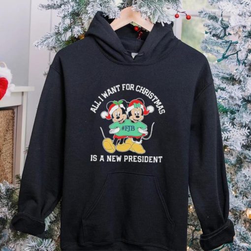 Mickey And Minnie Mouse All I Want For Christmas Is A New President T Shirt