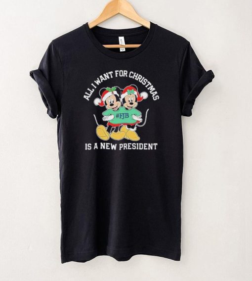 Mickey And Minnie Mouse All I Want For Christmas Is A New President T Shirt