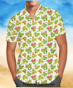 Mickey And Minnie Topiaries Pattern Disney Cartoon Graphics Full Printing Hawaiian Shirt