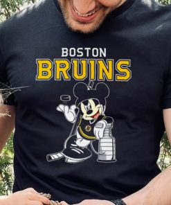 Mickey Boston Bruins With The Stanley Cup Hockey NHL T Shirt