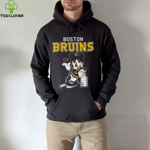 Mickey Boston Bruins With The Stanley Cup Hockey NHL T Shirt