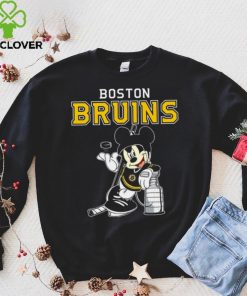Mickey Boston Bruins With The Stanley Cup Hockey NHL T Shirt