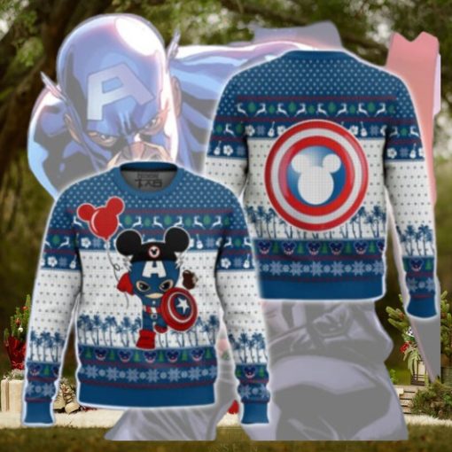 Mickey Captain America Ugly Sweater