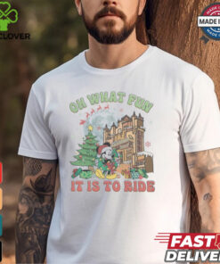 Mickey Christmas Hollywood Tower Oh What Fun It Is To Ride Shirt
