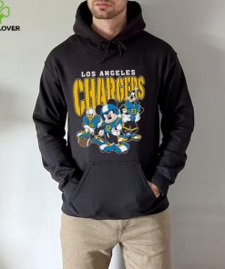 Mickey Donald Duck And Goofy Football Team Los Angeles Chargers T Shirt