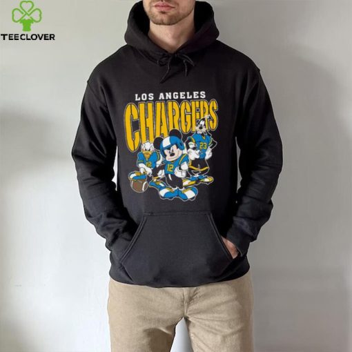 Mickey Donald Duck And Goofy Football Team Los Angeles Chargers T Shirt