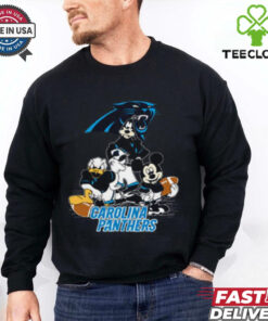 Mickey Friends Carolina Panthers Tee Disney Inspired Game Day Football NFL Shirt
