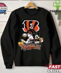 Mickey Friends Cincinnati Bengals Tee Disney Inspired Game Day Football NFL Shirt