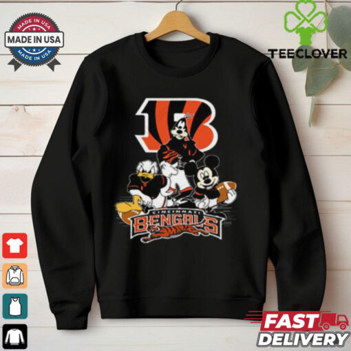 Mickey Friends Cincinnati Bengals Tee Disney Inspired Game Day Football NFL  Shirt