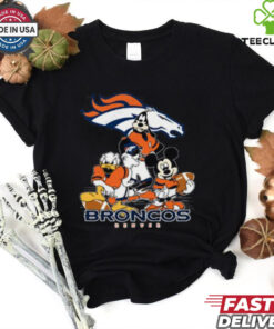 Mickey Friends Denver Broncos Tee Disney Inspired Game Day Football NFL Shirt