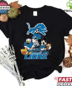 Mickey Friends Detroit Lions Tee Disney Inspired Game Day Football NFL Shirt