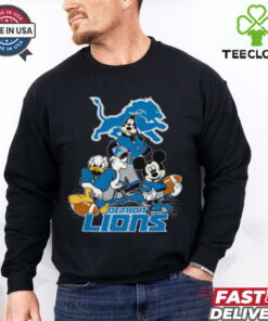 Mickey Friends Detroit Lions Tee Disney Inspired Game Day Football NFL Shirt