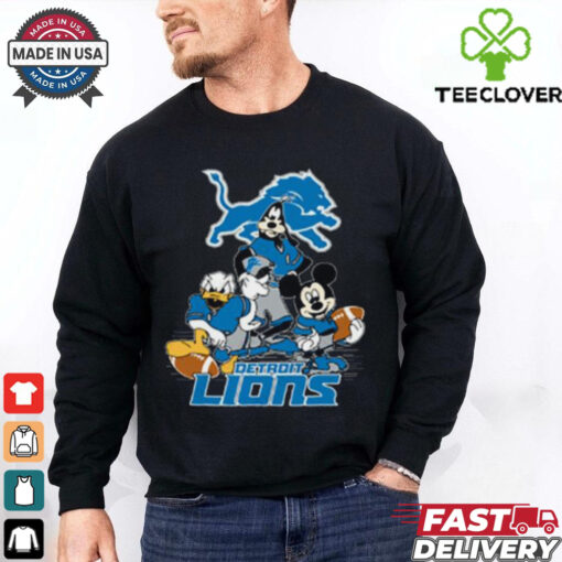 Mickey Friends Detroit Lions Tee Disney Inspired Game Day Football NFL Shirt