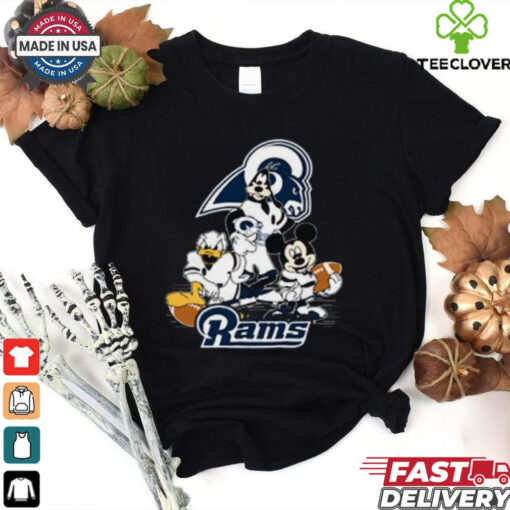 Mickey Friends Los Angeles Rams Tee Disney Inspired Game Day Football NFL Shirt