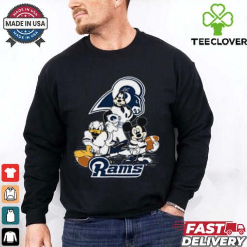Mickey Friends Los Angeles Rams Tee Disney Inspired Game Day Football NFL Shirt