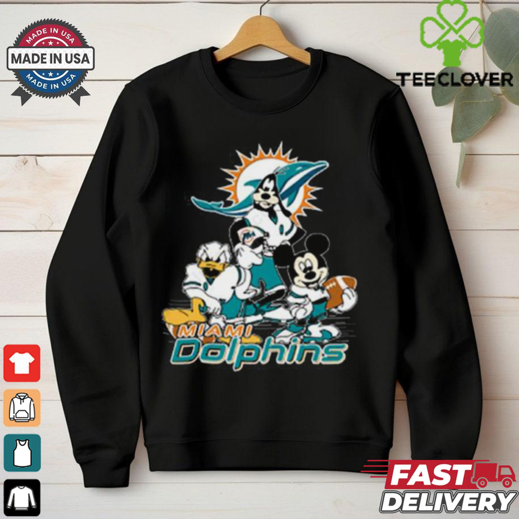 Mickey Friends Miami Dolphins Tee Disney Inspired Game Day Football NFL Shirt Mickey Friends Miami Dolphins Tee Disney Inspired Game Day Football NFL Shirt