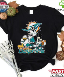 Mickey Friends Miami Dolphins Tee Disney Inspired Game Day Football NFL Shirt