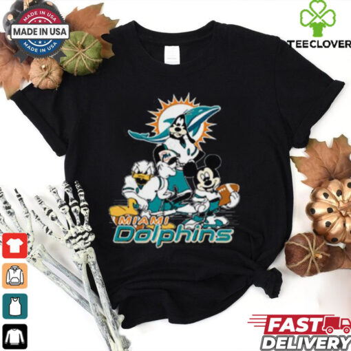 Mickey Friends Miami Dolphins Tee Disney Inspired Game Day Football NFL  Shirt