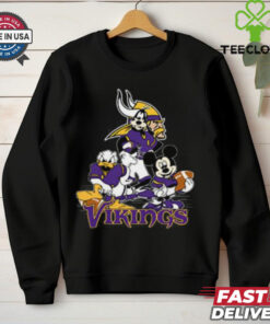 Mickey Friends Minnesota Vikings Tee Disney Inspired Game Day Football NFL Shirt