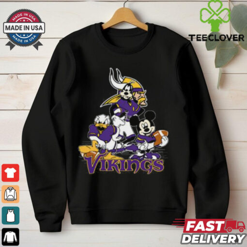 Mickey Friends Minnesota Vikings Tee Disney Inspired Game Day Football NFL  Shirt