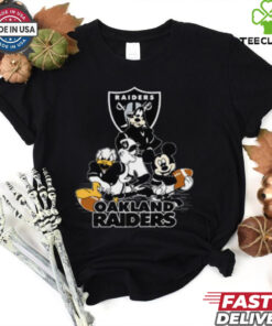 Mickey Friends Oakland Raiders Tee Disney Inspired Game Day Football NFL Shirt